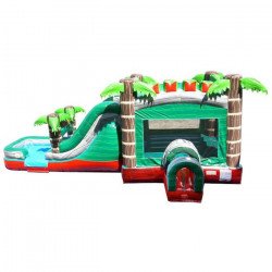 inflatable bounce house water slide mega tropical red marble3 1690999298 Tropical Dry Combo